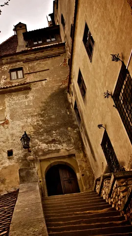 Entrance of Bran Castle in Bran, Brașov, Romania