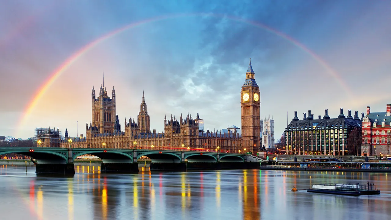 London under a rainbow