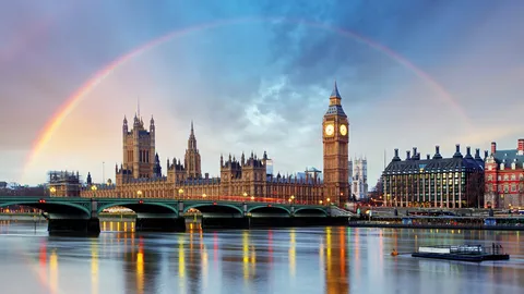 London under a rainbow