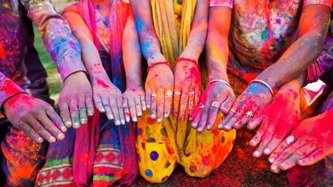 Holi color splash