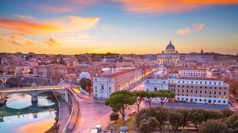 Vatican City with Saint Peter's Basilica, Rome, Italy